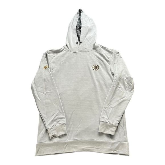 Men’s Colosseum Boston Bruins Grey Lightweight Pullover Hoodie - Picture 1 of 6